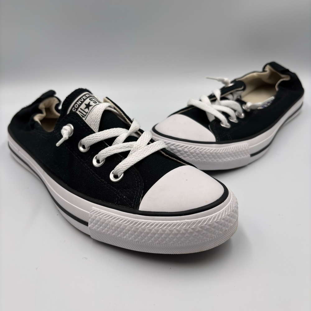Converse Chuck Taylor All Star Shoreline Slip On Black White Womens 10 537081F